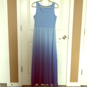 Blue water color dress